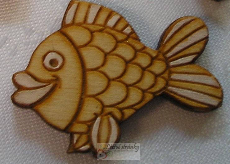 Dřevěné magnetky - rybička - 4 cm