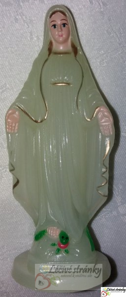 Soška Marie, plast - 10,5cm - fosforová, svítící ve tmě