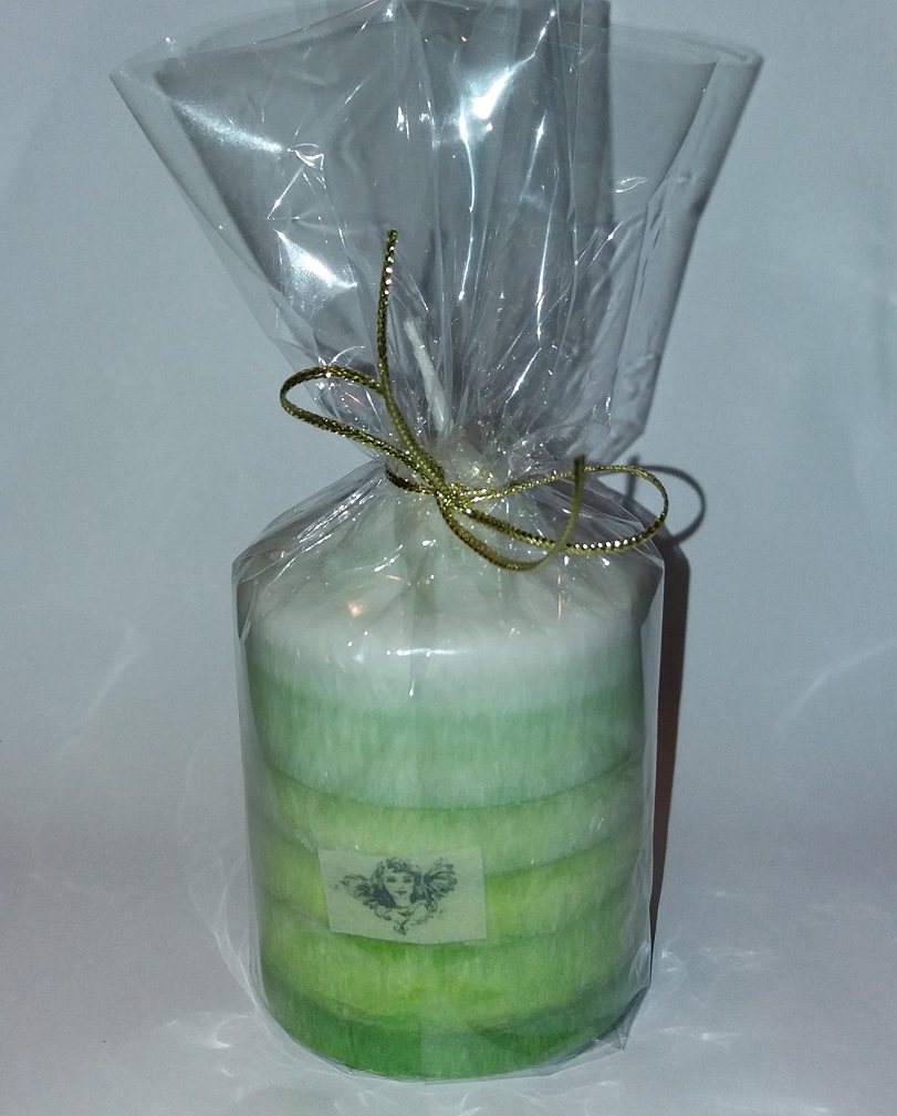 Energizovaná svíce 10x7cm - zelená