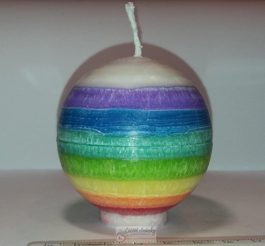 Čakrová svíce, koule - 6,5cm