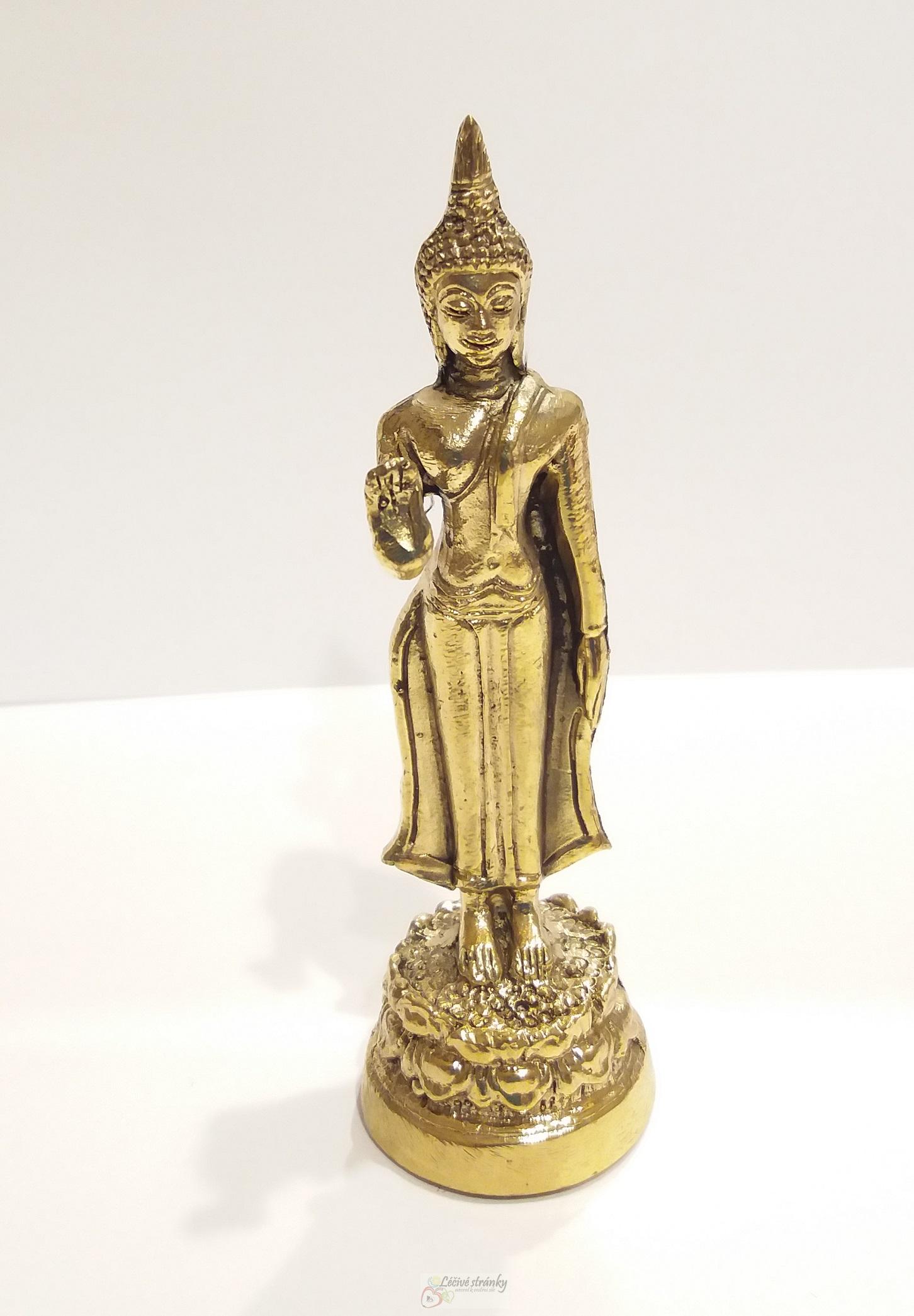 Buddha žehnající ochránce, mosaz - 10,5cm
