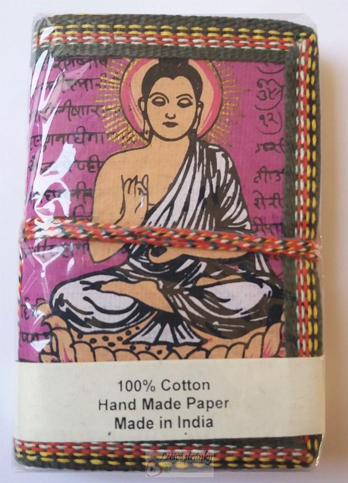 Notes Buddha, růžovofialový - malý