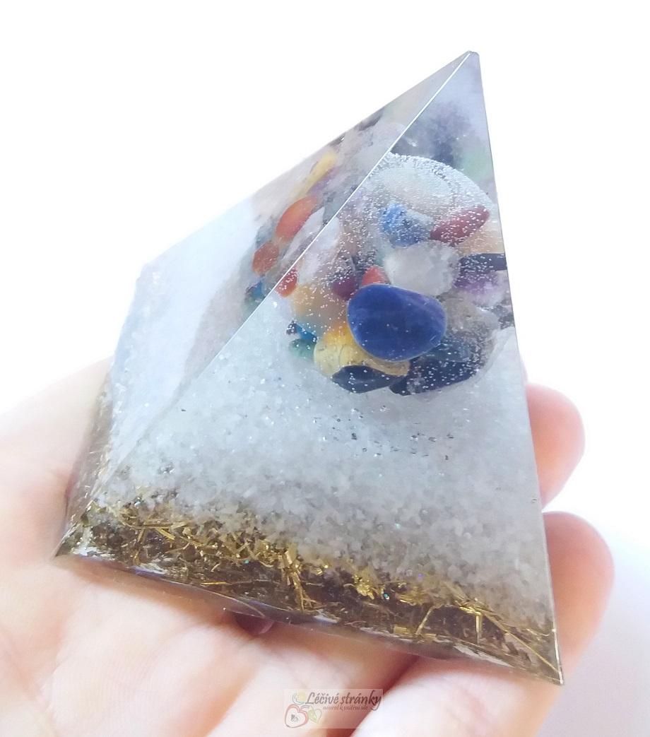 Orgon.pyramida č.1, koule sodalit - 6x7cm