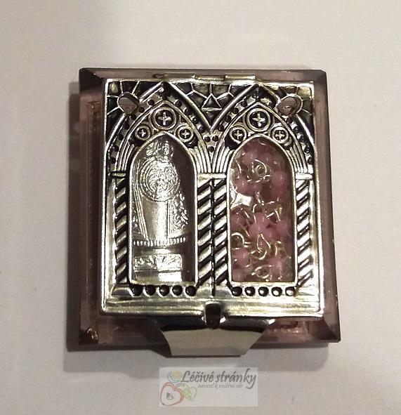 Cestovní oltářík - PM Svatohorská, růženec - 3,5x4cm