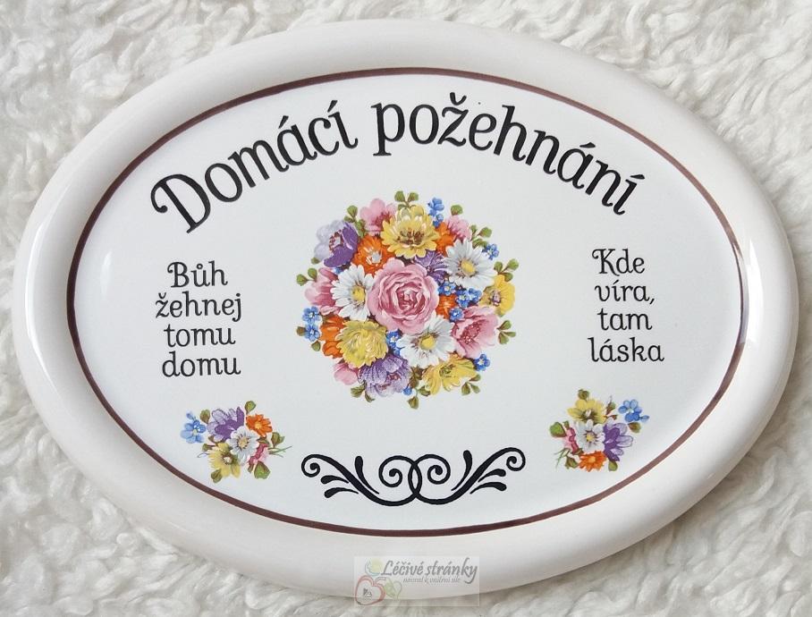 Domácí požehnání - malý ovál, 14x10 cm