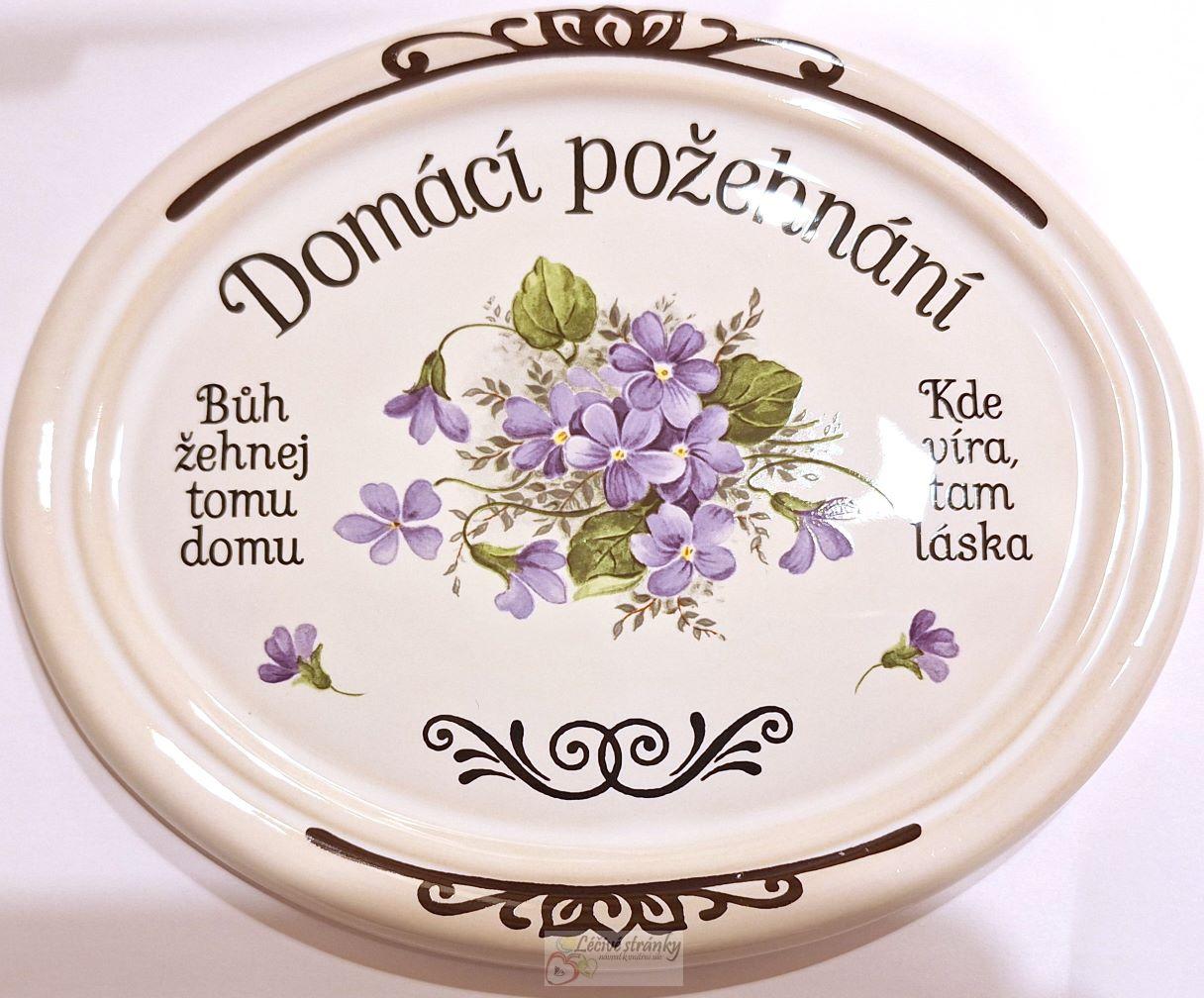 Domácí požehnání - velký ovál, 19x15 cm