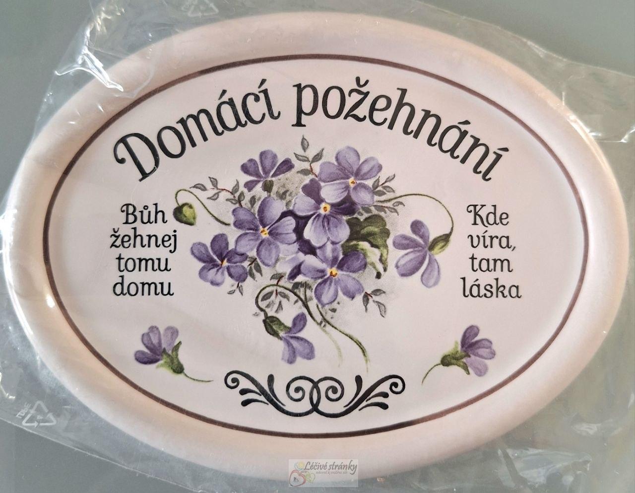 Domácí požehnání - malý ovál, 14x10 cm