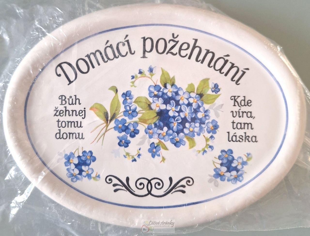 Domácí požehnání - malý ovál, 14x10cm