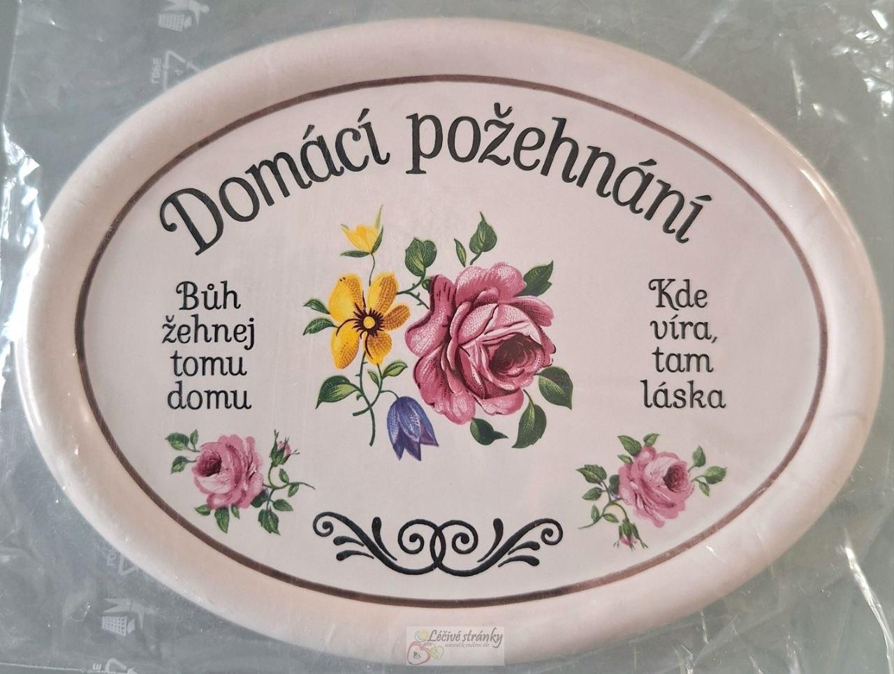 Domácí požehnání - malý ovál, 14x10cm