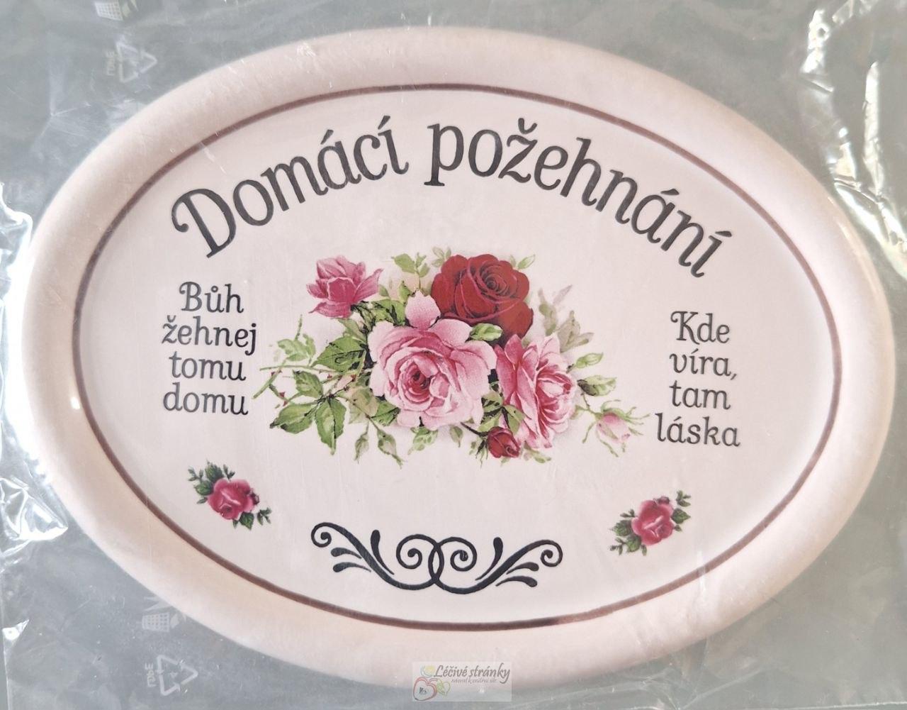 Domácí požehnání - malý ovál, 14x10cm