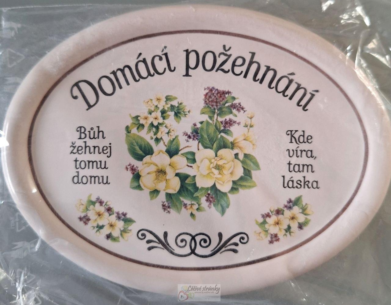 Domácí požehnání - malý ovál, 14x10cm