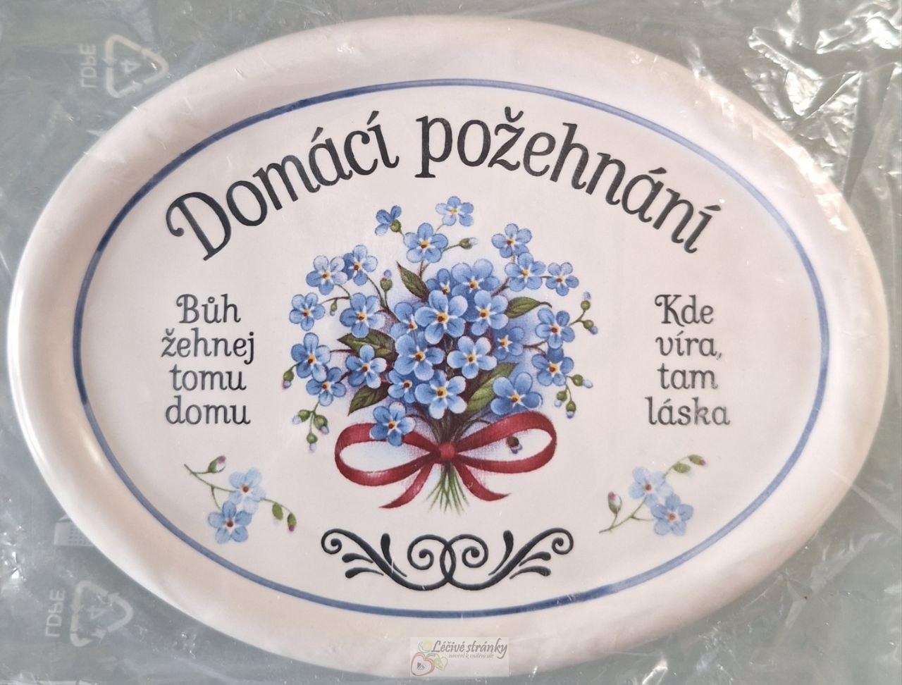 Domácí požehnání - malý ovál, 14x10cm