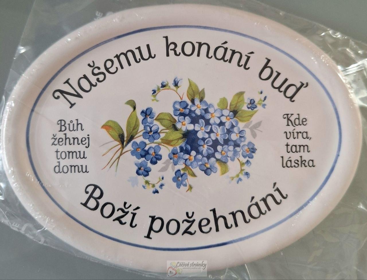 Domácí požehnání - malý ovál, 14x10 cm