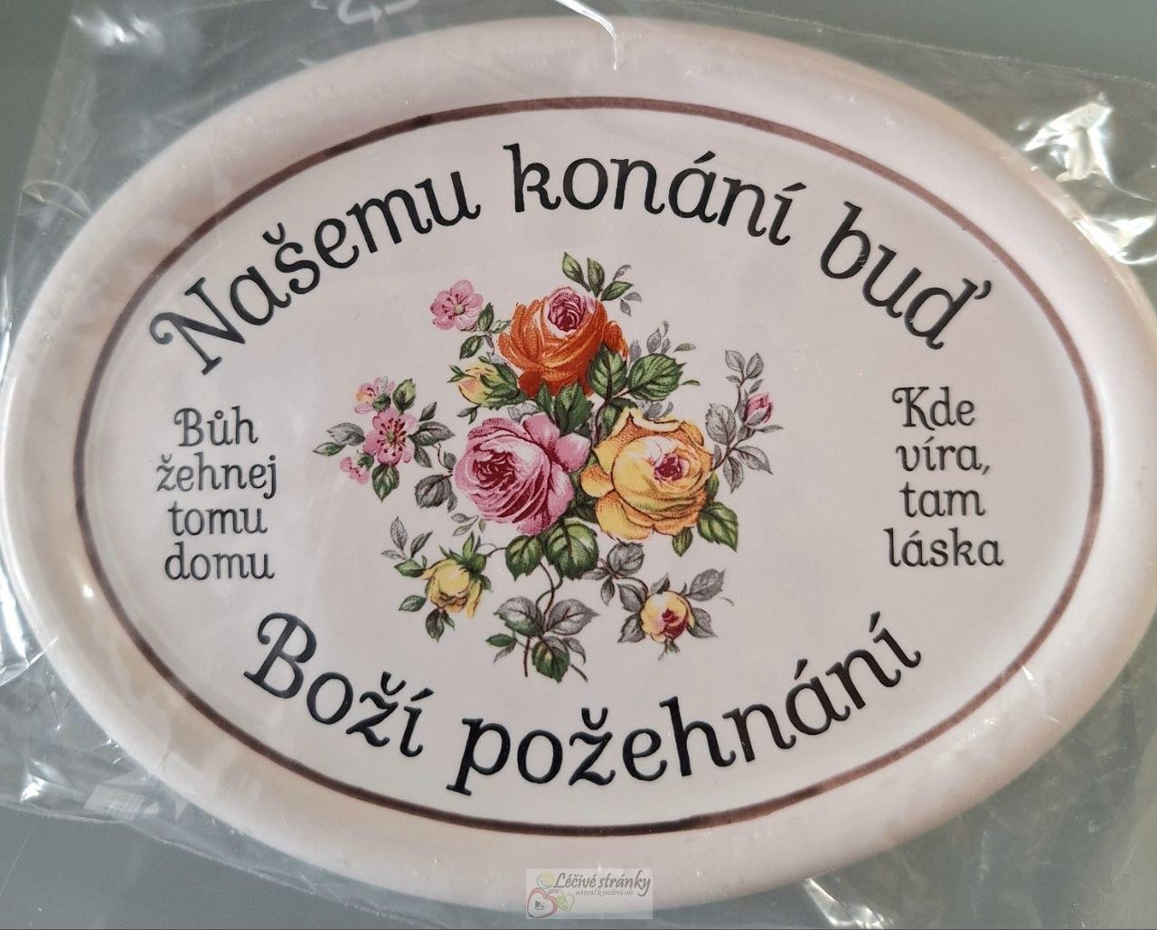 Domácí požehnání - malý ovál, 14x10 cm
