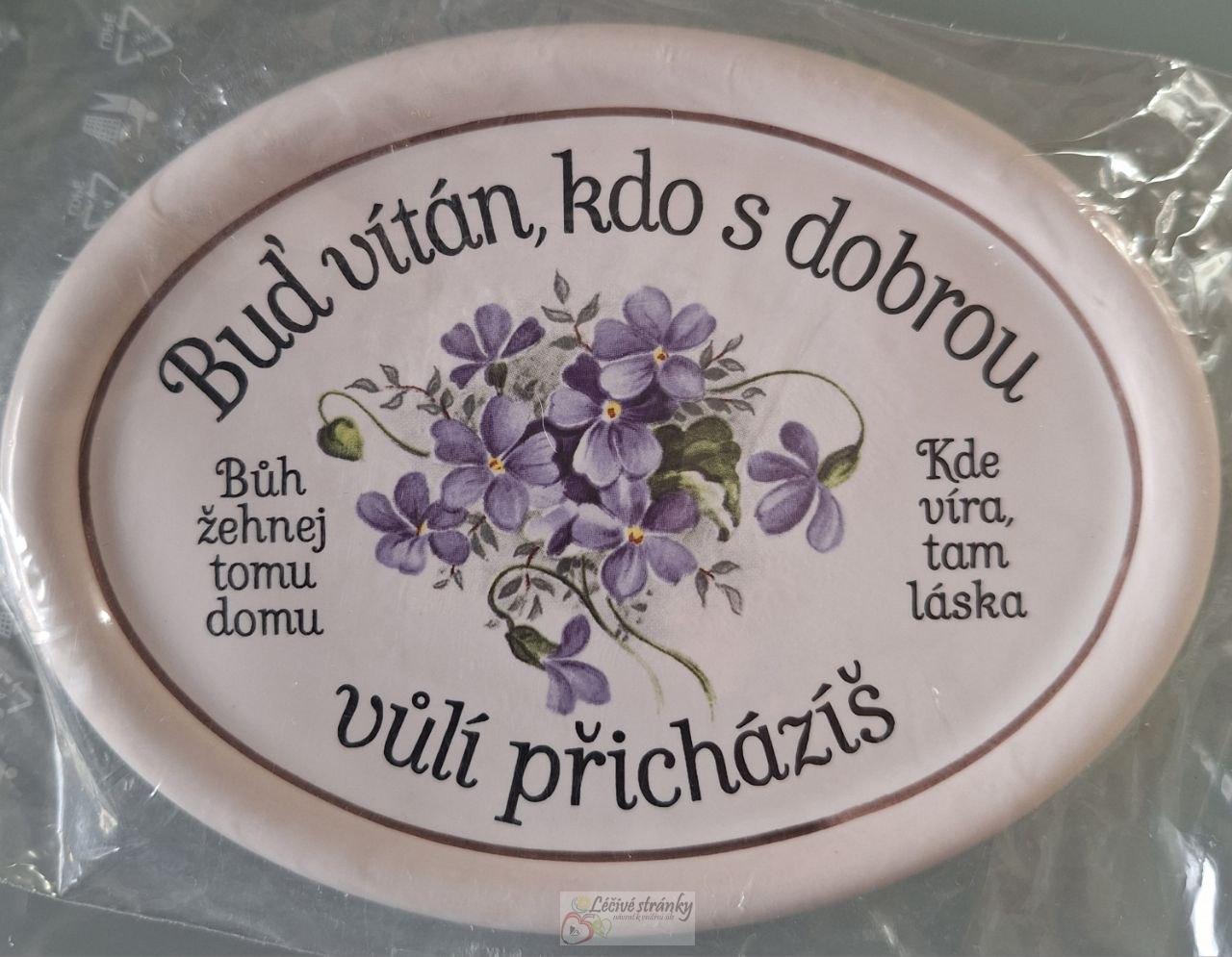 Domácí požehnání - malý ovál, 14x10cm