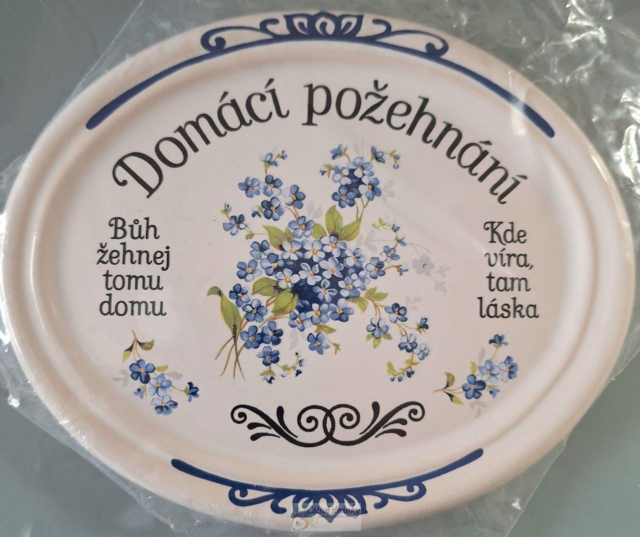 Domácí požehnání - velký ovál, 19x15 cm