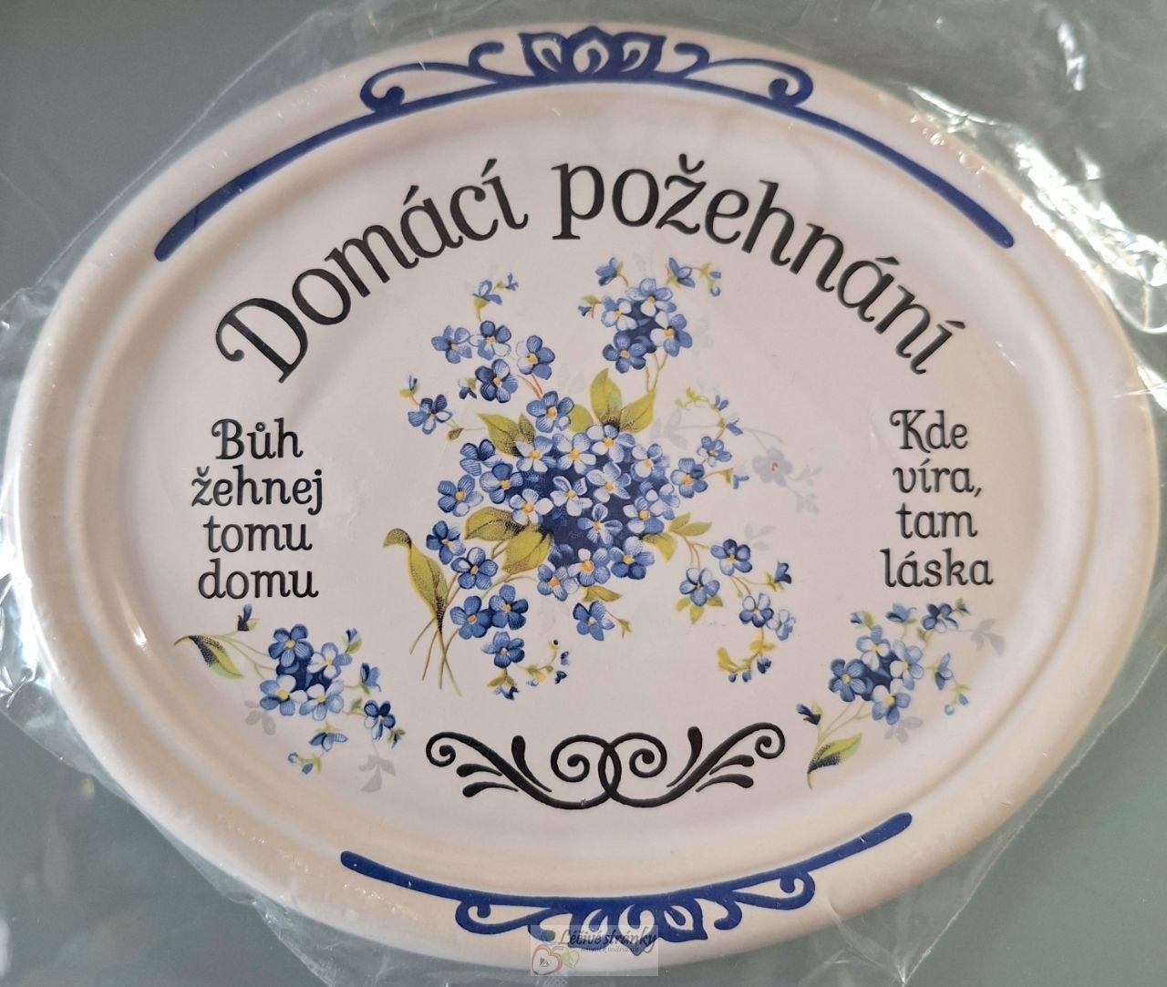 Domácí požehnání - velký ovál, 19x15 cm