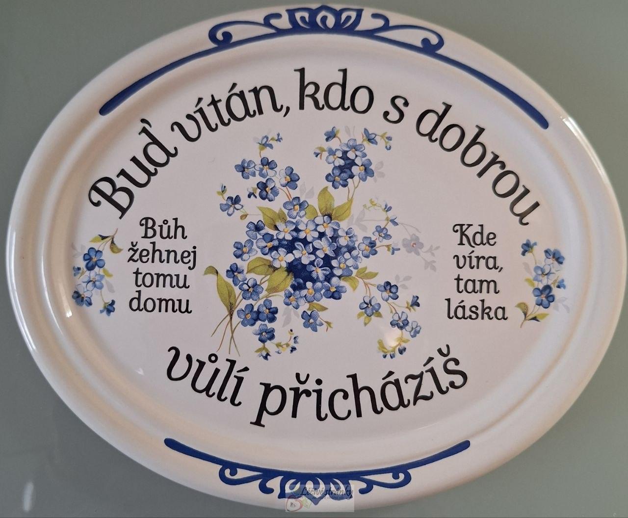 Domácí požehnání - velký ovál, 19x15 cm