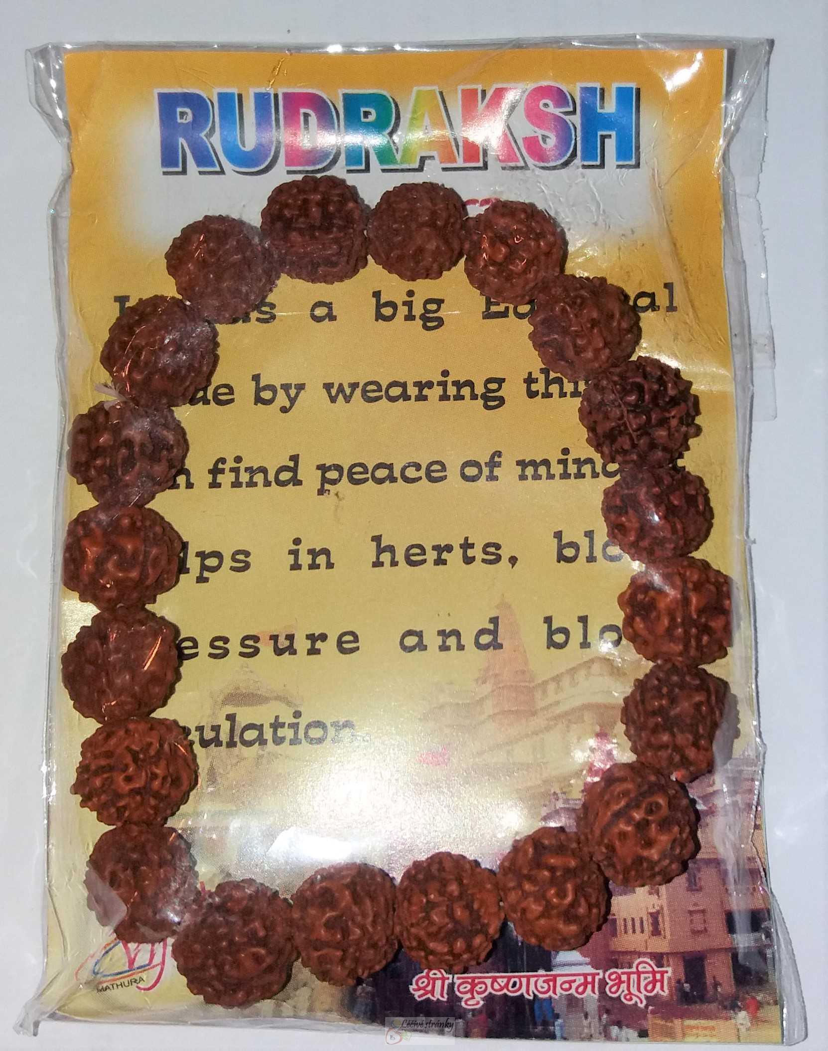 Náramek z Rudrakshy