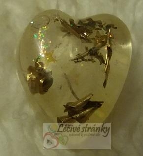 Orgonit malé srdíčko, křišťál 2. - 2cm