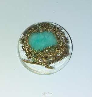 Orgon.placička s paprskem světla - amazonit