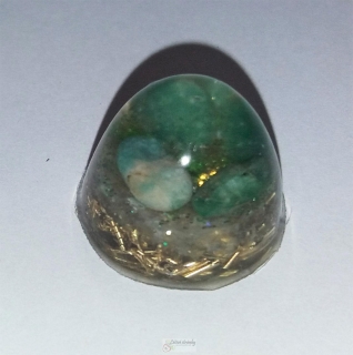 Orgon.pralinka s paprskem světla - zelená