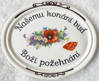 Domácí požehnání - velký ovál, 19x15 cm