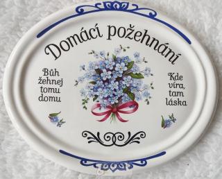 Domácí požehnání - velký ovál, 19x15 cm