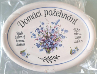Domácí požehnání - malý ovál, 14x10cm
