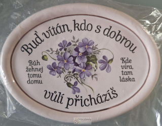 Domácí požehnání - malý ovál, 14x10cm