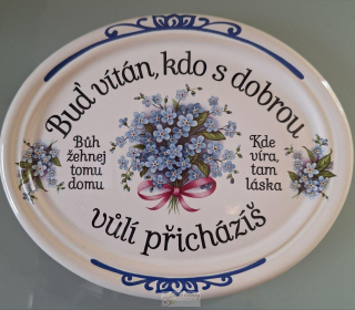 Domácí požehnání - velký ovál, 19x15 cm