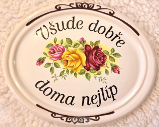 Domácí požehnání - velký ovál, 19x15 cm