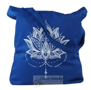 Taška s lotosem 45x39cm - Modrá