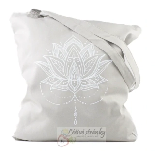 Taška s lotosem 45x39cm - Šedá