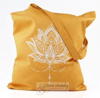 Taška s lotosem 45x39cm - Hořčicová